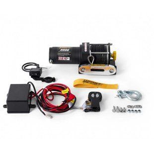 Лебедка электрическая для квадроцикла KANGAROOWINCH K3000 12V с синтетическим тросом T10588 фото