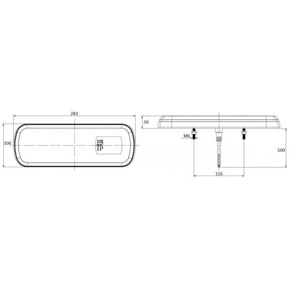 Фонарь задний светодиодный на прицеп KAMAR L1830 64 LED 12V/24V T13590 фото