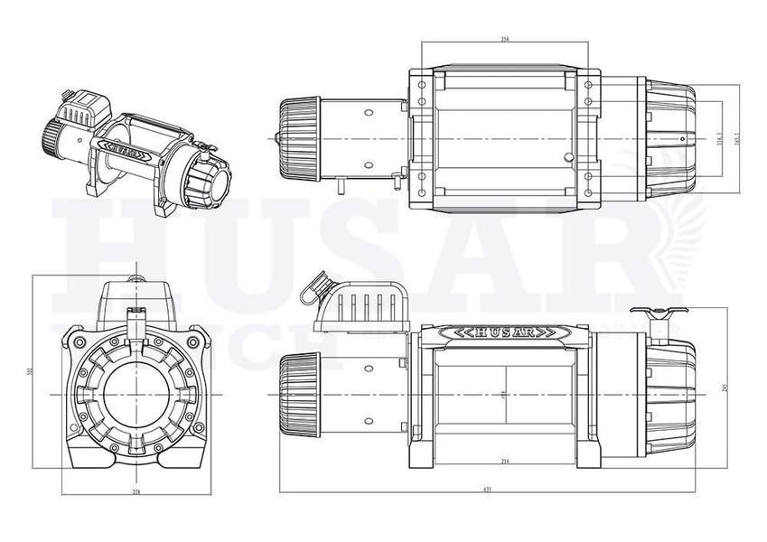 Лебедка электрическая автомобильная HUSAR BST S 22000 24V KIT T11360 фото
