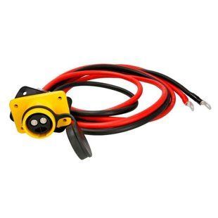 Розетка 2 контактна з клемами на акумулятор TRUCKLIGHT жовта з кабелем 3 м (VG 96917) T10535 фото