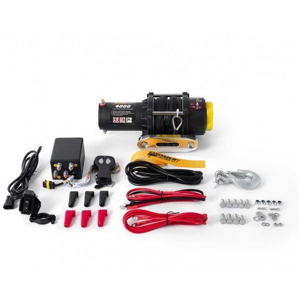 Лебідка електрична до квадроцикла KANGAROOWINCH K4000 12V з синтетичним тросом T10591 фото