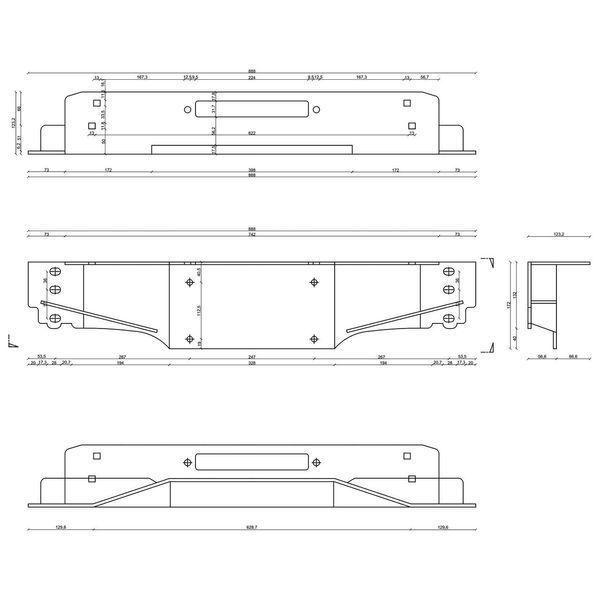 Монтажна плита для лебідки Dragon Winch 4х4 T11162 фото