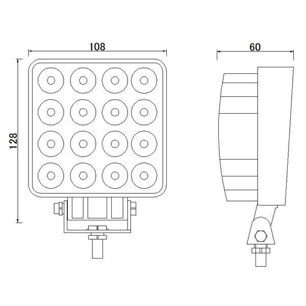 Фара рабочего света светодиодная KAMAR L0081-B 16 LED 2100 LM T13904 фото