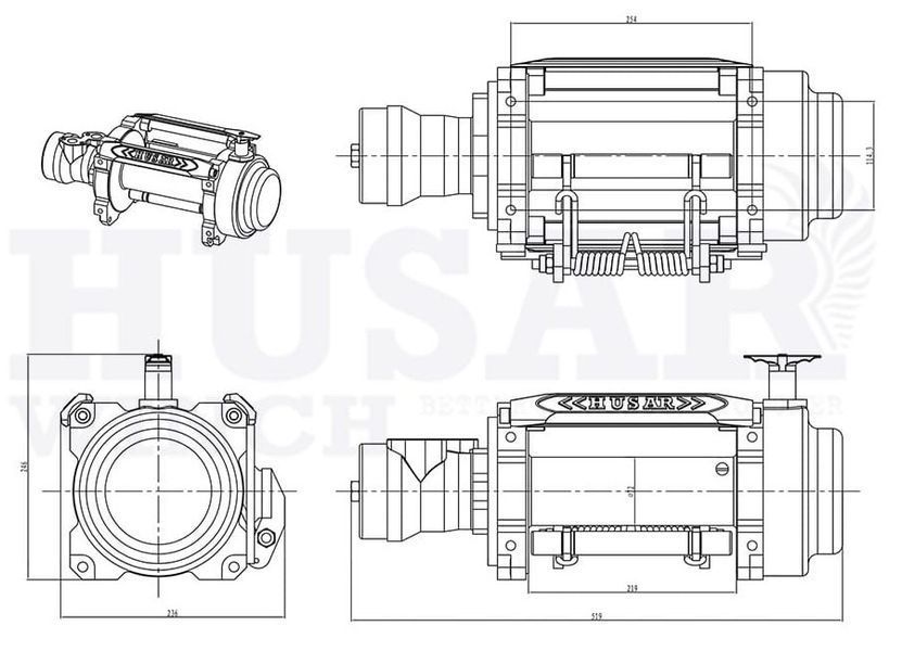 Лебедка гидравлическая автомобильная HUSAR BST H 15000 T12249 фото