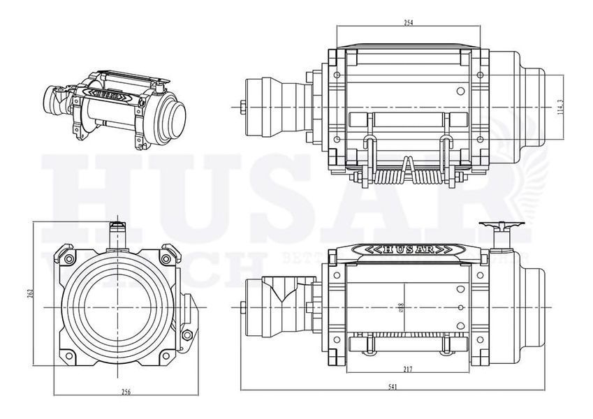 Лебедка гидравлическая автомобильная HUSAR BST H 18000 T12250 фото