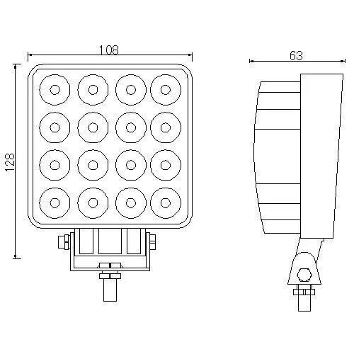 Фара рабочего света светодиодная KAMAR L0081 16 LED 2100 LM T13279 фото