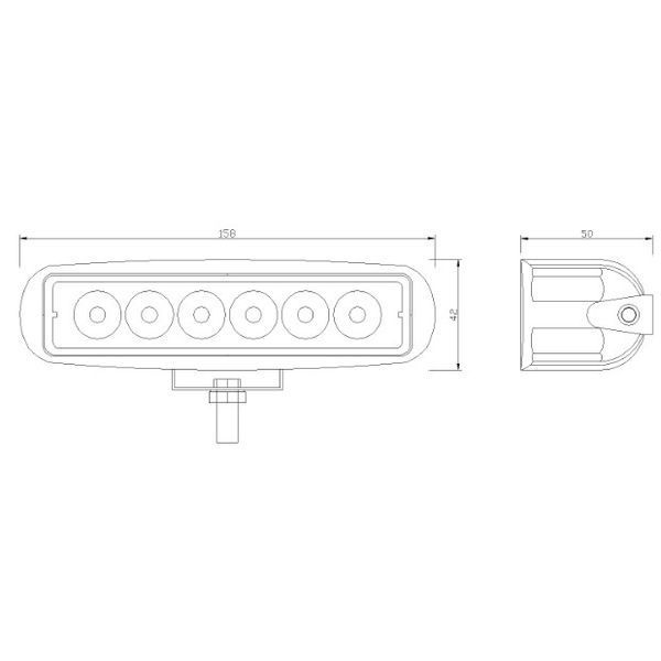 Фара рабочего света светодиодная KAMAR L0097-B 6 LED 1680 LM T13435 фото