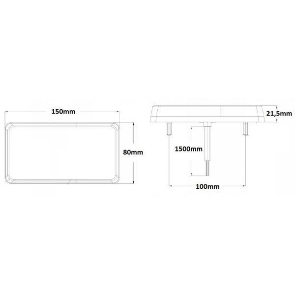 Фонарь на прицеп задний светодиодный KAMAR L2295 16 LED T13682 фото