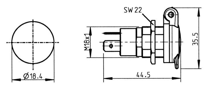 Гніздо прикурювача ERICH JAEGER 2 PIN (ISO 4165) 16A 6-24V T14954 фото
