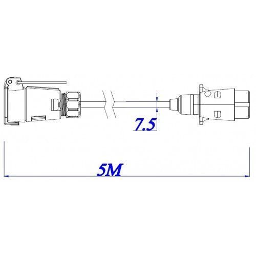 Кабель-подовжувач 7-контактний KAMAR E1223 T10853 фото