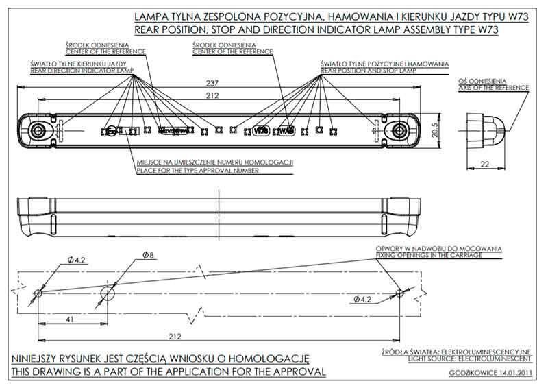 Ліхтар задній багатофункціональний світлодіодний WAS 410 W73 T5941 фото