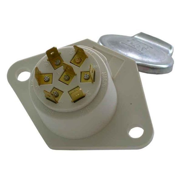 Розетка на полуприцеп 7 PIN S Type ERICH JAEGER (ISO 3731) 24V никелированные контакты T6955 фото