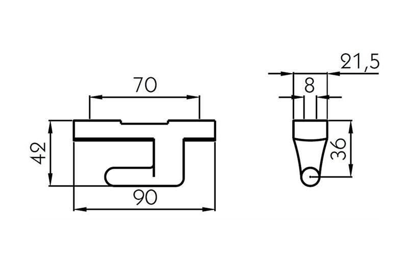Штифт петли бортовой SUER 90 мм 215111985 T2311 фото