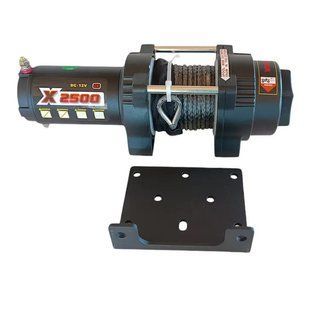 Лебідка електрична до квадроцикла ENERGY WINCH Х2500 SR 12V з синтетичним тросом T13505 фото