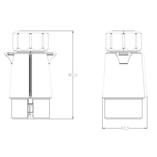 Вилка на прицеп 7 контактная KAMAR 7 PIN 12V с гайкой E1320-A T12157 фото
