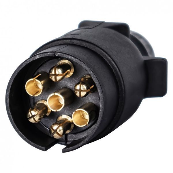 Вилка на прицеп 7 контактная KAMAR 7 PIN 12V с гайкой E1320-A T12157 фото