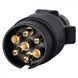 Вилка на прицеп 7 контактная KAMAR 7 PIN 12V с гайкой E1320-A T12157 фото 6