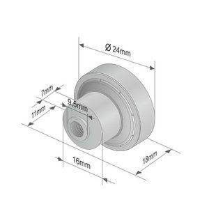 Ролик сдвижной крыши &Oslash;24 мм SOLUS RD 609DM/18 T10497-SK фото
