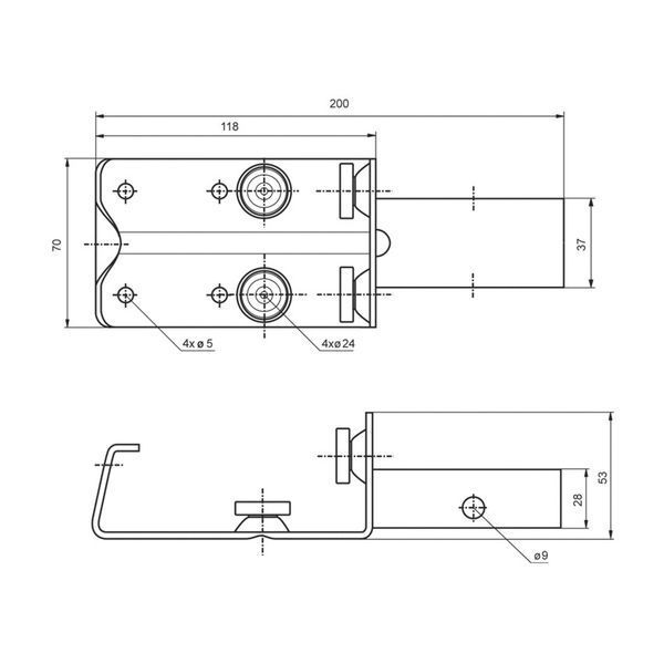 Каретка роликова зсувного даху Edscha CS Lite 100 031430 T13966-SK1 фото