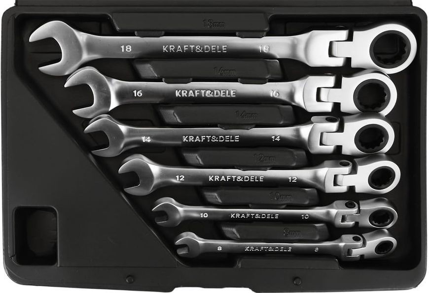 Набір гайкових ключів комбінованих 8-19 KRAFT&DELE KD11304 12 шт T14724 фото
