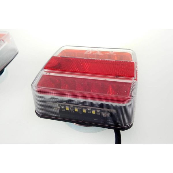 Ліхтарі на причіп задні світлодіодні KAMAR L1854 14х2 LED з дротом 7,5 м і вилкою 7 PIN T12161 фото