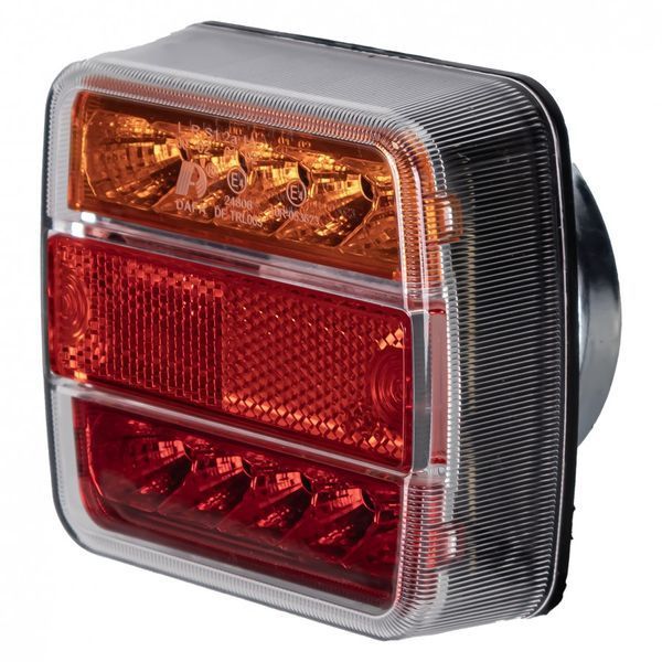 Ліхтарі на причіп задні світлодіодні KAMAR L1854 14х2 LED з дротом 7,5 м і вилкою 7 PIN T12161 фото