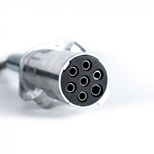 Спиральный кабель прицепа со штекерами 7 PIN N Type KAMAR E1202 (ISO 1185) 24V металл 3,8 м T14298 фото