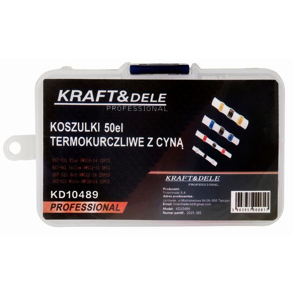 Термоусадка для проводов KRAFT&DELE KD10489 [50 штук] T15019 фото
