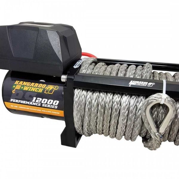 Лебідка електрична автомобільна KANGAROOWINCH K12000 Performance Series 12V з синтетичним тросом T11182 фото