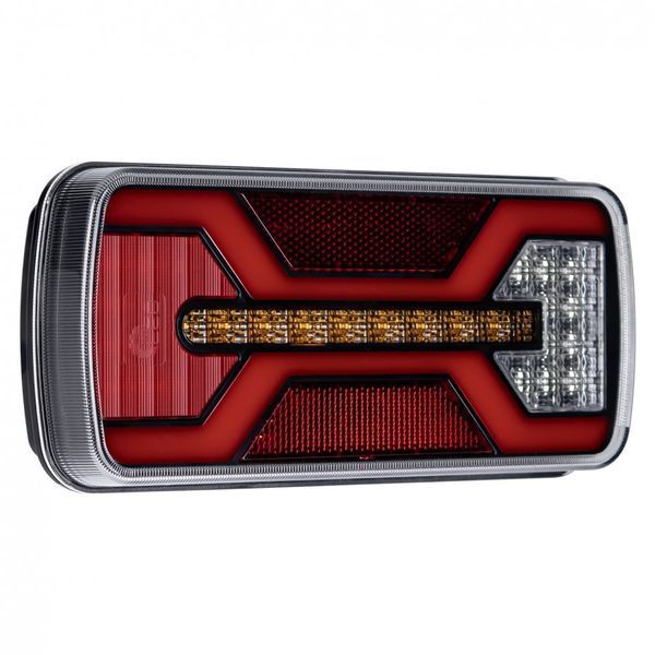 Фонарь задний светодиодный на прицеп X-SPIDER KAMAR L2430 69 LED противотуманный + подсветка номера bayonet T13616 фото