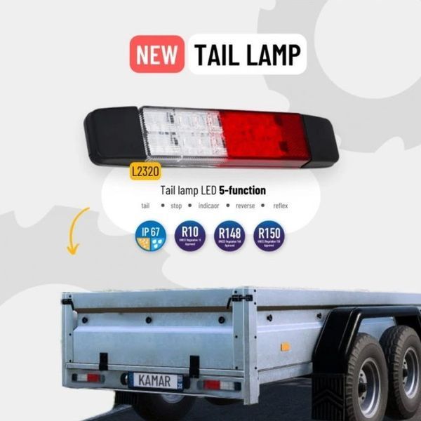 Фонарь на прицеп задний светодиодный KAMAR L2320 20 LED T14432 фото