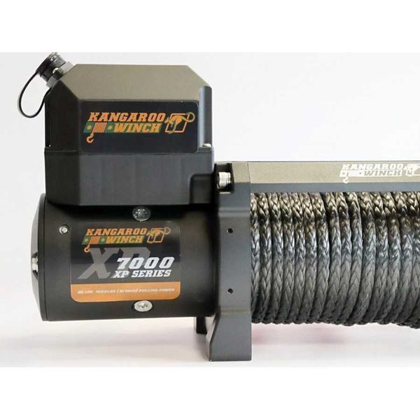 Лебідка електрична автомобільна KANGAROOWINCH K7000XP 12V з синтетичним тросом T11922 фото