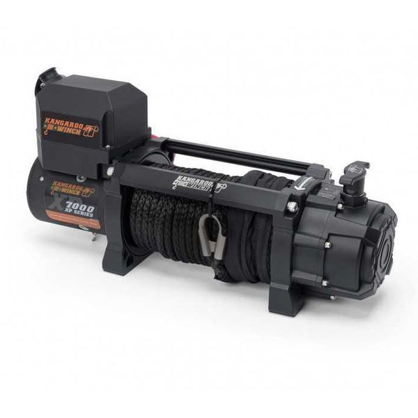 Лебідка електрична автомобільна KANGAROOWINCH K7000XP 12V з синтетичним тросом T11922 фото
