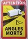 Наліпка СЛІПА ЗОНА "ANGLES MORTS" trucks для вантажних автомобілів T12870 фото 2