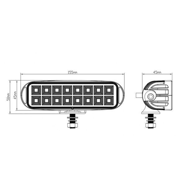 Фара робочого світла світлодіодна KAMAR L0166 16 LED 1732 LM T13773 фото
