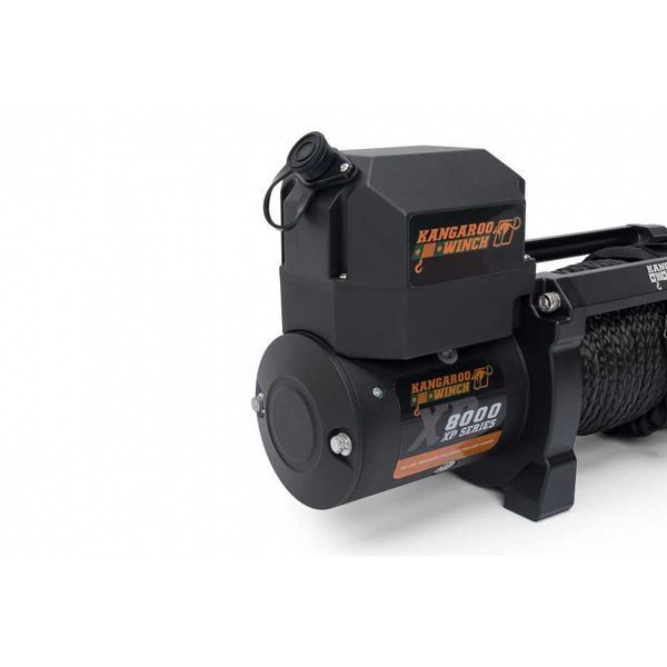 Лебідка електрична автомобільна KANGAROOWINCH K8000XP 12V з синтетичним тросом T11923 фото