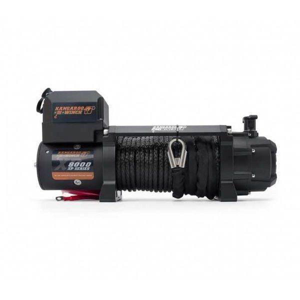 Лебідка електрична автомобільна KANGAROOWINCH K8000XP 12V з синтетичним тросом T11923 фото