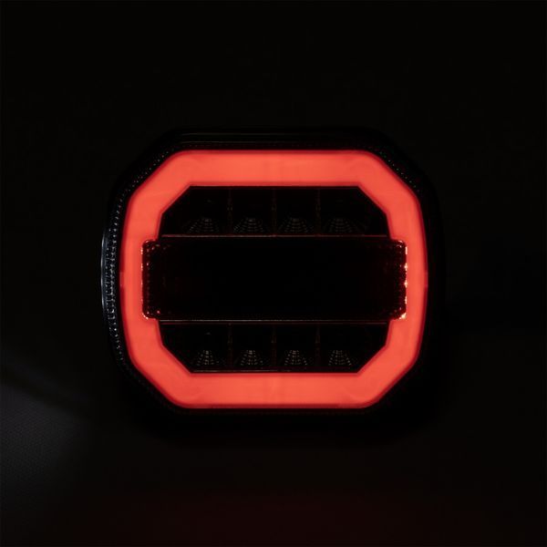 Ліхтарі на причіп задні світлодіодні KAMAR L2412-Z 55х2 LED із дротом 7,5 м, вилкою 7 PIN та відбивачами T12621 фото