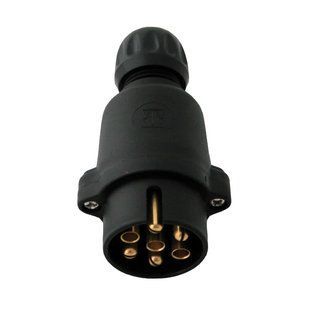 Вилка причепа 7 контактна ERICH JAEGER 7 PIN 12V нікельовані&nbsp;контакти T14035 фото