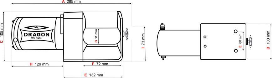 Лебідка електрична до квадроцикла Dragon Winch DWM 2000 YP 12V T13424 фото