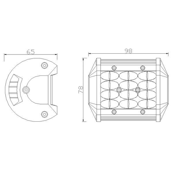 Фара рабочего света светодиодная KAMAR LB0114 12 LED 1000 LM T13079 фото