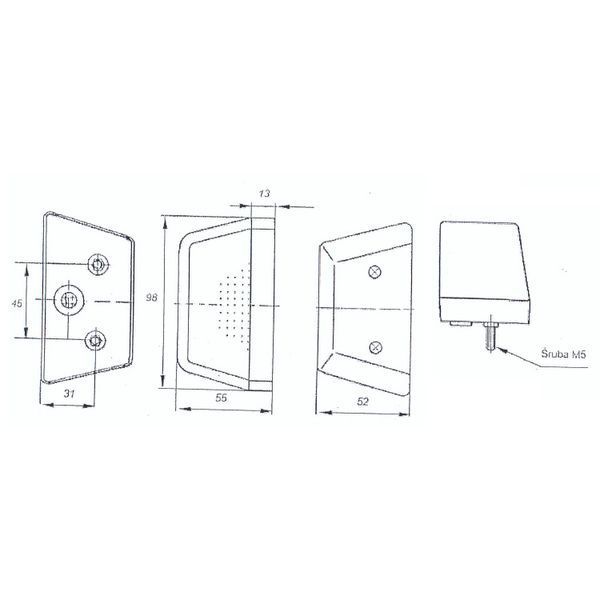 Фонарь подсветки номерного знака KAMAR L1006 T13673 фото