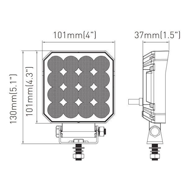 Фара рабочего света светодиодная KAMAR L0178 16 LED 1600 LM T14290 фото