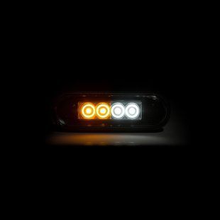 Ліхтар габаритний передній-бічний світлодіодний FRISTOM FT-073 BZ LED білий-жовтий T14093 фото