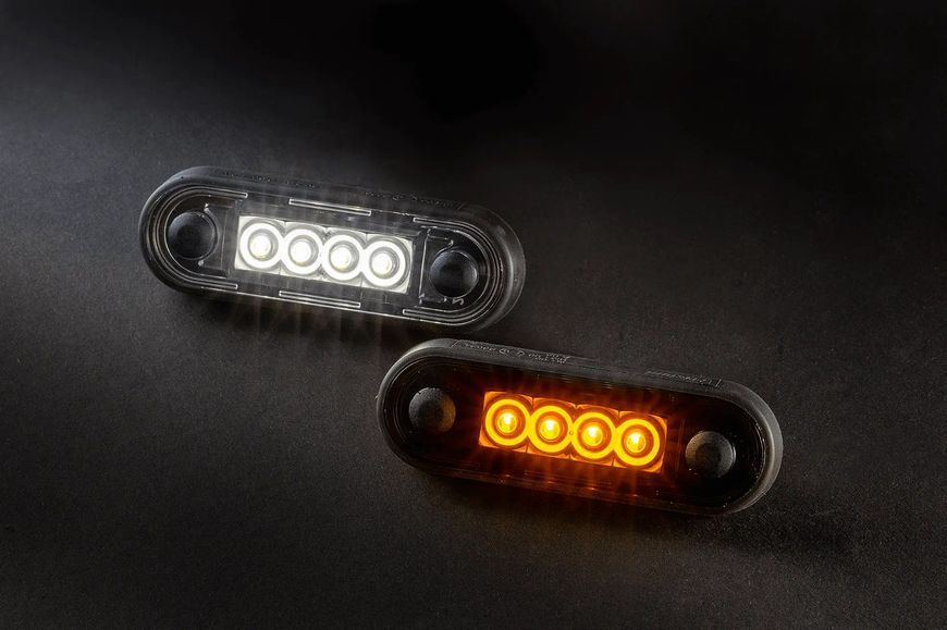 Ліхтар габаритний передній-бічний світлодіодний FRISTOM FT-073 BZ LED білий-жовтий T14093 фото