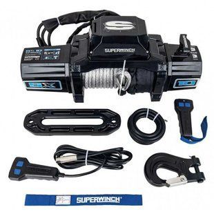 Лебідка електрична автомобільна SUPERWINCH SX 12000 12V чорна із синтетичним тросом T14600 фото