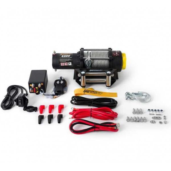 Лебідка електрична до квадроцикла KANGAROOWINCH K4500 12V з синтетичним тросом T7311 фото