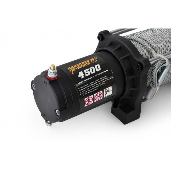 Лебідка електрична до квадроцикла KANGAROOWINCH K4500 12V з синтетичним тросом T7311 фото