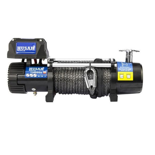 Лебідка електрична автомобільна HUSAR BST 13000 12V синтетичний трос T11356 фото
