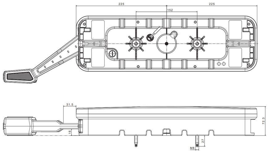 Фонарь полуприцепа задний светодиодный FRISTOM FT-700-146 L LED AMP 7PIN левый T11788 фото